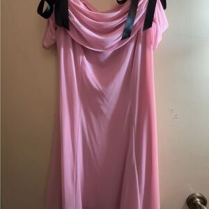 Kimchi Blue Strapless Pink Dress with Black Straps